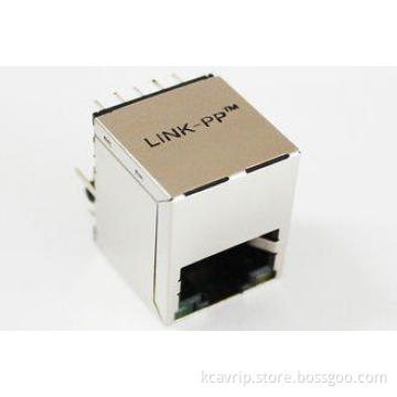 1500Vrms PCB Mount Vertical RJ45 Jack , Female Router Conne